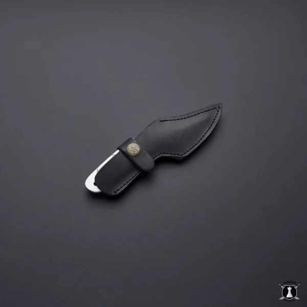 Custom Handmade Miniature Knife Neck Knife with Leather Sheath - Image 5