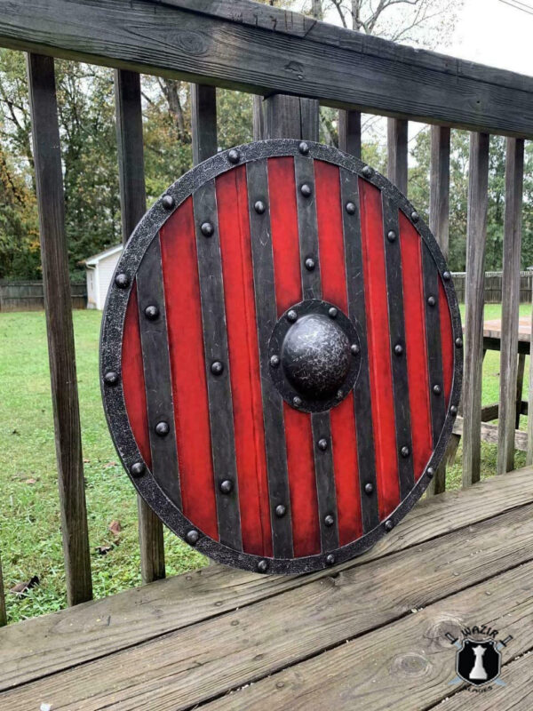 Medieval Shield King Bj?rn Ironside Battle Worn Viking Shield - Image 2