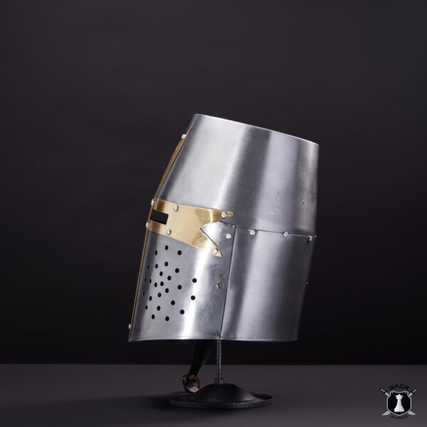 Crusader Helmet Replica Steel Armor Helmet Fully Wearable - Image 3