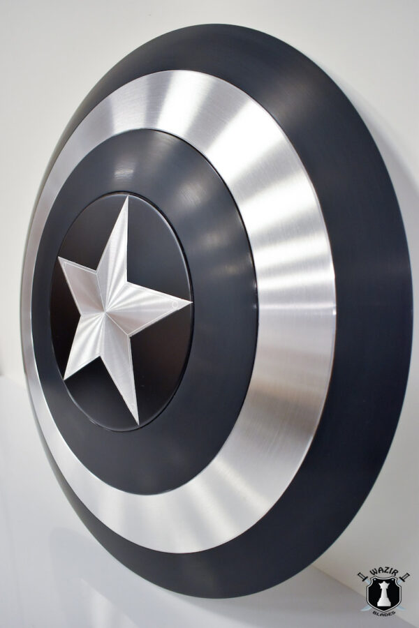 Black Captain America Shield Replica Captain America Movie Shield Cosplay - Image 2