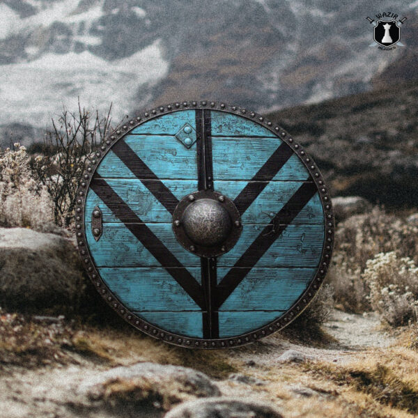 Lagertha Shieldmaiden Plank Blue Viking Shield Perfect Gift