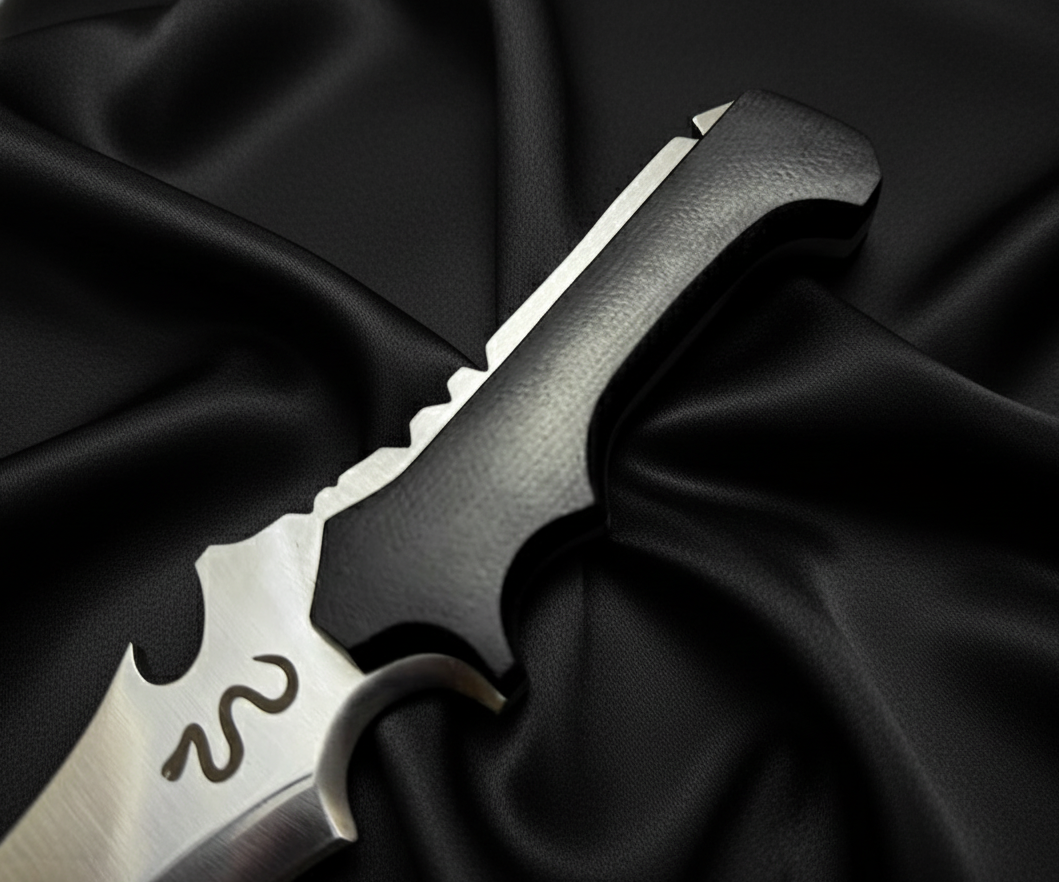 RE4 Jack Krauser Knife – Movie Replica D2 Steel Knife with Leather Sheath - Image 5