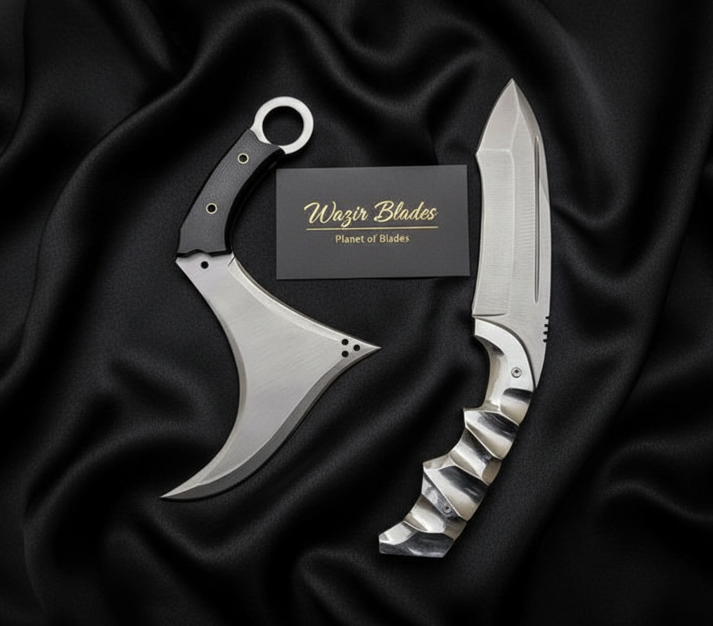 Tekken 8 Victor Chevalier’s Knives – D2 Steel Game Replica Set with Leather Sheath - Image 2