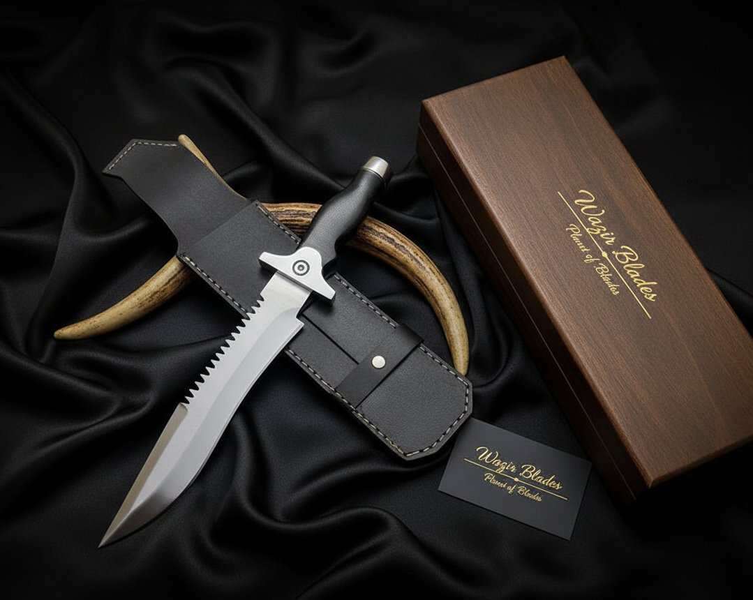 Jill Valentine Knife – Resident Evil Game Replica | Handmade D2 Steel Knife with Leather Sheath - Image 2