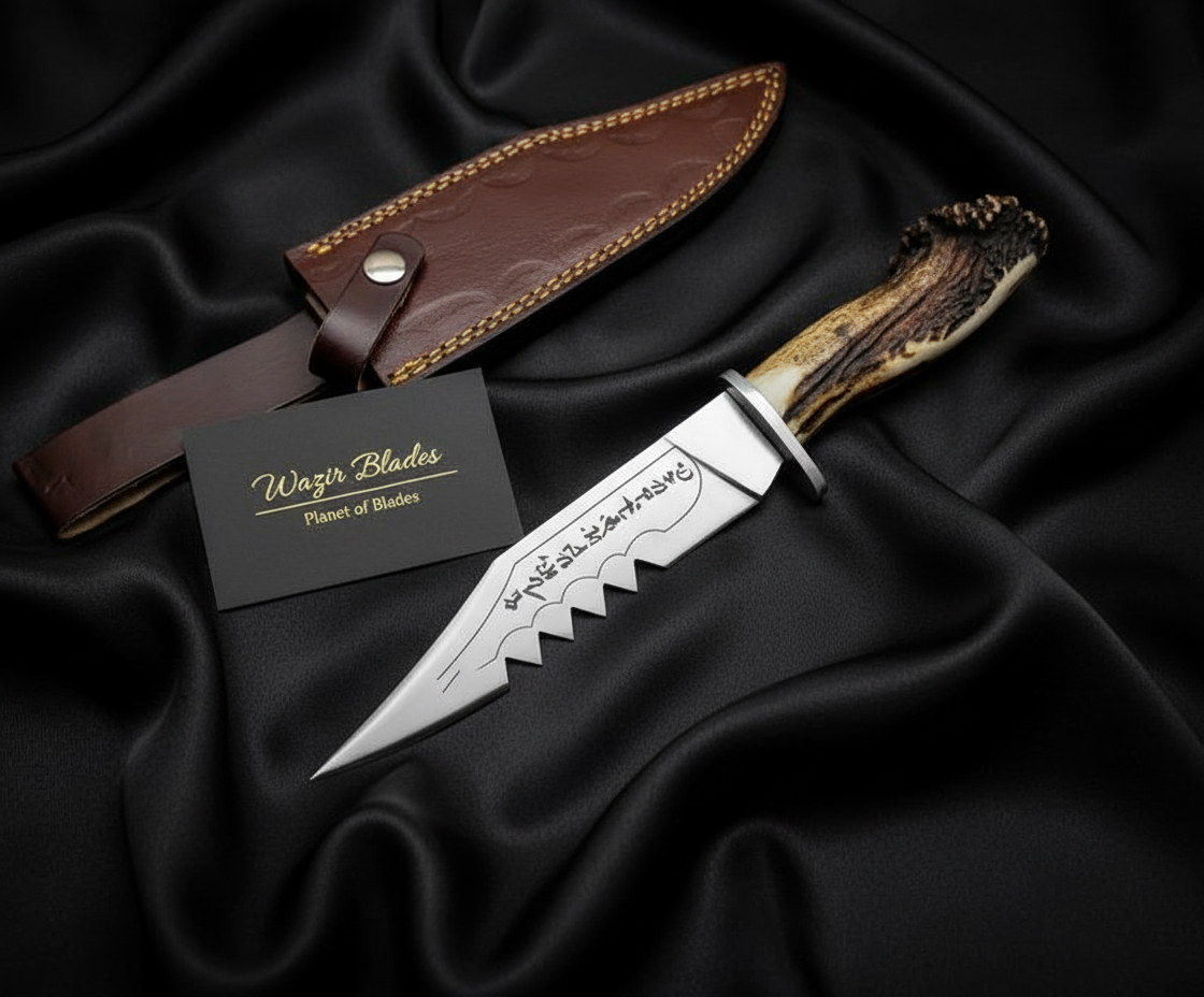 Famous Supernatural Ruby's Knife Replica: Stag Antler Handle, Leather Sheath - Image 8