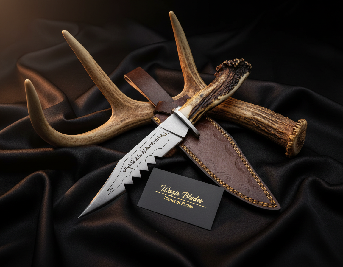 Famous Supernatural Ruby's Knife Replica: Stag Antler Handle, Leather Sheath - Image 3