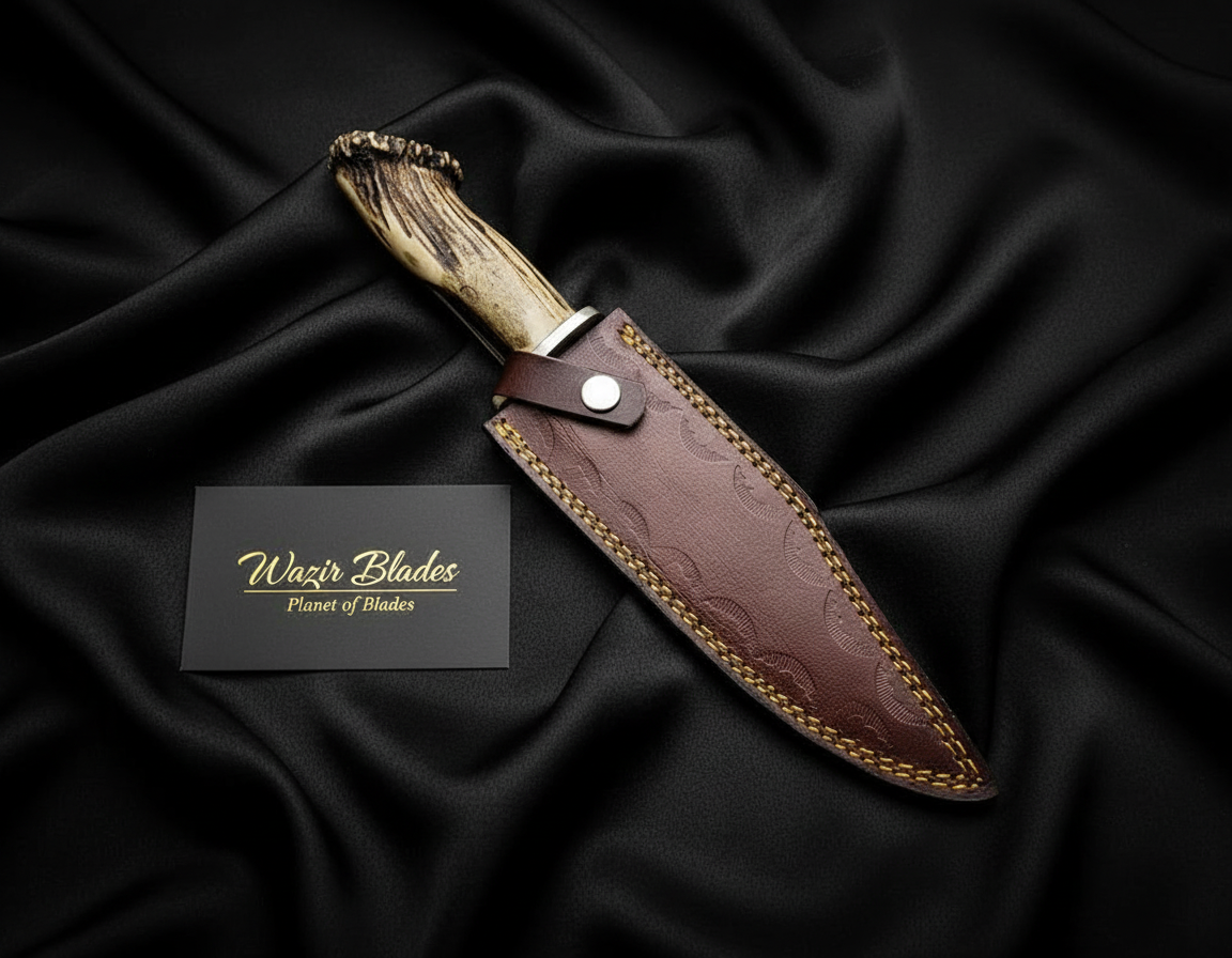 Famous Supernatural Ruby's Knife Replica: Stag Antler Handle, Leather Sheath - Image 10
